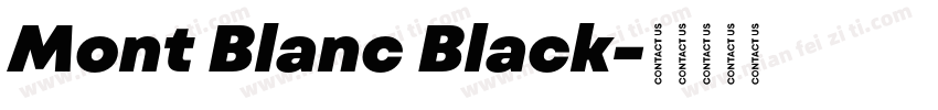 Mont Blanc Black字体转换